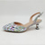 baratos Dama de honra-Sapatos de salto baixo e bico fino com strass rosa para mulheres – elegantes para casamentos, damas de honra e festas.