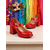 ieftine Pantofi de dama-Tocuri platforme roșii cu cataramă pentru femei stil retro de carnaval perfecte pentru evenimente festive și parade