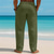 ieftine Vacanţă-Bărbați Pantaloni de in Pantaloni Pantaloni de vară Pantaloni largi Pantaloni de plajă Buzunar Simplu Confort Respirabil Zilnic În aer liber Plajă Vacanță Modă Negru Alb