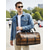 abordables Sacs de Voyage-Sac week-end pour homme en similicuir à motif crocodile, avec bandoulière réglable, grande capacité et imperméable – idéal pour les escapades de week-end et les courts voyages d'affaires.