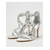 abordables novia-Sandalias de novia con cristales blancos: elegantes tacones de tiras para bodas románticas.