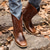 ieftine Cizme Cowboy &amp; Western-cizme de cowboy occidentale din piele artificială brodate maro pentru bărbați - stil clasic rodeo cu vârf pătrat, durabil, pentru fermă și îmbrăcăminte în aer liber