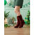 voordelige St. Patrick&amp;#39;s Day-Dameslaarsjes van bosgroen fluweel met vetersluiting – elegante laarsjes met kittenhak en strikdetail voor St. Patrick's Day en winterfestivals.