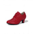 economico Scarpe da ballo di sala e danza moderna-Scarpe da ballo latino professionali da donna - tacchi da ballo da sala da ballo con lacci in similpelle rossa, comode scarpe da ballo da tango con tacco medio e stabili per ballerini