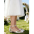 cheap Bride-Women's White Floral Flat Wedding Shoes with Ankle Strap - Elegant Bridal Shoes for Weddings and Garden Ceremonies