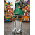 preiswerte Frauen Schuhe-Woman’s Mardi Gras 1980er Retro Metallic Gold Knielange Plateau-Stiefel mit Blockabsätzen – Perfekt für Karnevals-Paraden und festliche Feierlichkeiten
