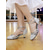 Χαμηλού Κόστους Ballroom Παπούτσια &amp; Παπούτσια Μοντέρνου Χορού-Γυναικεία επαγγελματικά παπούτσια λάτιν χορού, χρυσό πλέγμα &amp;δερμάτινα δετά τακούνια χορού, ασφαλές λουράκι στον αστράγαλο, κομψό ανταγωνισμό &amp;Υποδήματα χορού για λάτιν, σάλσα, τσα-τσα &amp;χορευτές χορού