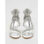 abordables novia-Sandalias de novia con cristales blancos: elegantes tacones de tiras para bodas románticas.