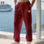 preiswerte Urlaub-Herren Leinenhosen Hose Sommerhose Strandhose Kordelzug Elastischer Bund Einfarbig Komfort Atmungsaktiv Täglich Outdoor Strand Urlaub Mode Blau Schwarz