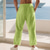 preiswerte Urlaub-Herren Leinenhosen Hose Sommerhose Strandhose Kordelzug Elastischer Bund Einfarbig Komfort Atmungsaktiv Täglich Outdoor Strand Urlaub Mode Blau Schwarz