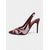 tanie Panna młoda-Damskie złote, metaliczne szpilki typu slingback z noskiem w szpic i wycięciem, eleganckie buty na średnim obcasie dla gości weselnych, stylowe czółenka na imprezę