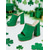 billige St. Patricks Day-grønne platåsko med hæler til dame, satengsko med åpen tå til fest til St. Patricks dag