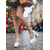 economico Scarpe da donna-Décolleté piattaforme in similpelle rossa lucida da donna per Mardi Gras con doppie fibbie stile Mary Jane - Perfette per Carnevali sfilate e celebrazioni festival