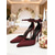 cheap Wedding Guest-Women's Nude Suede Ankle-Tie Heels – Elegant Pointed-Toe Stiletto Pumps for Indoor Weddings, Wedding Guests and Dressy Formal Party Shoes