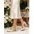 abordables Dama de honor-Elegantes tacones de bloque con punta puntiaguda de satén blanco para mujer: diseño de tiras entrecruzadas para bodas, fiestas formales y ocasiones especiales