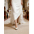 baratos noiva-Sapatos de noiva com pérolas – elegantes sapatos de casamento brancos com tira no calcanhar – sapatos de salto alto agulha de bico fino