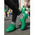 voordelige Damesschoenen-Groene damesschoenen in oxfordstijl – platte veterschoenen voor de St. Patrick's Day parade, feestelijke schoenen voor feestelijke gelegenheden en feestjes. &amp;straatevenementen