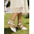 abordables Demoiselle d&amp;#39;honneur-Chaussures plates à bride fleurie bleu clair pour femme - élégantes chaussures de demoiselle d'honneur à bout pointu pour un mariage en extérieur, au jardin ou lors d'une cérémonie sur la pelouse