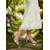 abordables mariée-Escarpins blancs romantiques pour les mariages en plein air, ornés de fleurs en cristal, bout ouvert et bride cheville.