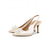 billige Brud-Damesko i elfenbenshvit sateng med slingback-detaljer, elegante brudesko til moderne bryllup i byen