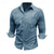 economico camicia da uomo con bottoni-Per uomo Camicia Camicia Estiva Camicia casual Camicia da Spiaggia Camicia di Velluto a Coste Camicia con Bottoni Bianco Manica Lunga Tinta unica Bavero Casuale Quotidiano Tasca Abbigliamento Moda