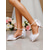 abordables mariée-Chaussures de mariage en satin à petit talon pour femme, ornées d'un nœud. &amp;Escarpins de mariée à bride cheville ornés de fleurs en organza et de perles, élégants et confortables pour la cérémonie de