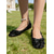 voordelige Moeder van de Bruid/De Bruidegom-Witte kanten flats voor dames met strik- en bloemenversieringen – elegante balletschoenen voor bruiloftsgasten op het gazon, lente-/zomergelegenheden en buitenevenementen