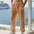 preiswerte Urlaub-Herren Leinenhosen Hose Sommerhose Strandhose Kordelzug Elastischer Bund Einfarbig Komfort Atmungsaktiv Täglich Outdoor Strand Urlaub Mode Blau Schwarz