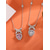 voordelige Valentijnsdag-Damesketting met hartvormige hanger van legering en strik, verkrijgbaar in wit en roze, perfect voor Valentijnsdag.
