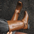 abordables Bottes de motard-Homme Bottes Bottes de Cowboy Rétro Marche Occasionnel Quotidien PU Confortable Bottes Mi-Mollet Mocassin Brun foncé Jaune marron Noir Printemps Automne