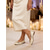 cheap Mother of Bride/Groom-Mother of the Bride Low Heel Wedding Shoes – Elegant Champagne Satin Dress Shoes for Formal Weddings