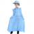 abordables Pionero / Siglo XIX-250º Aniversario de EE. UU. Siglo 19 década de 1800 Vestido de la pradera Conjunto de gorro y delantal Larga Chica pionera Colonial Pionero Guerra Revolucionaria Floral Disfraz Chica Víspera de Todos