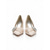 abordables Dama de honor-Tacones de dama de honor color champán para mujer: zapatos de boda de tacón bajo y punta puntiaguda con detalle de diamantes de imitación, elegantes zapatos de tacón para la fiesta nupcial.