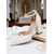 cheap Bride-Women's Ivory Lace Ankle-Strap Block Heel Pumps, Elegant Bridal Shoes for City Wedding Bride