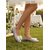 preiswerte Hochzeitsgast-Silberne Damen-Ballerinas aus Spitze mit Schleifendetail – elegante und bequeme Schuhe für Hochzeitsgäste, geeignet für Garten-, Rasen- und Outdoor-Hochzeiten.