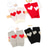 economico San Valentino-Guanti senza dita in maglia da donna con motivo a cuore, vari colori, ideali per San Valentino e per l'uso quotidiano in autunno/inverno
