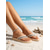 cheap Women-Women's Sparkly Rhinestone Flip Flops - Elegant Beige Thong Sandals with Crystal Trim, Comfortable Platform Beach Slides for Summer Vacation, Poolside Lounging &amp; Island Travel