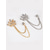 economico Matrimonio ACC-spilla da bavero a forma di corona da uomo con catena, materiale in lega, disponibile in oro e argento, perfetta per matrimoni e feste