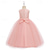 cheap Flower Girl's Dresses-Flower Girl Dress Girls' Formal Dress Wedding Attire Party Wedding Formal Fashion Adorable Princess First Communion Dress Patchwork Mesh Solid Color Sleeveless Crew Neck Light Pink White 4-7 Years