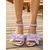 cheap Flat Sandals-Women's Purple Petal Bow Flat Sandals with Elastic Ankle Strap – Romantic Open Toe Summer Shoes for Island Vacations, Beach Strolls, Resort Wear &amp; Stylish Ladies