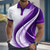 ieftine Polo geometric pentru bărbați-Bărbați Geometică Γραμμή Tricouri polo Manșon scurt Tricouri de polo Cămăși cu guler Casual Îmbrăcăminte Atletică Nasturi Primavara vara Albastru piscină Negru Mov