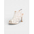 baratos Convidado do casamento-Sandálias peep-toe femininas de renda branca com salto agulha – calçado elegante para noivas, ideal para casamentos ao ar livre e ocasiões especiais.