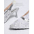 preiswerte Braut-Silberne Slingback-Pumps mit Spitze für Damen – elegante Hochzeitsschuhe mit floraler Stickerei, bequeme Brautpumps mit mittelhohem Absatz für Gartengäste &amp;romantische Zeremonien