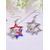 cheap Accessories-United States 250th Anniversary Women's Patriotic Star Jewelry Set, Alloy Necklace &amp; Earrings with Red White Blue Crystal Design, Parades &amp; Holiday Celebrations