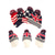 abordables Accesorios-Gorro de punto patriótico unisex del 250 aniversario de los Estados Unidos con pom pom diseño de bandera americana de estrellas y rayas suave gorro de punto de invierno estilo casual para festivales