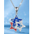 cheap Accessories-United States 250th Anniversary Women's Patriotic Star Jewelry Set, Alloy Necklace &amp; Earrings with Red White Blue Crystal Design, Parades &amp; Holiday Celebrations