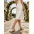 cheap Bridesmaid-Women's Green Satin Wedding Sandals – Rhinestone Ankle Strap Block Heel Open Toe Bridal Shoes for Evening &amp; Prom