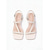preiswerte Brautjungfer-Elfenbeinweiße, flache Sandalen für Damen, minimalistische, bequeme Schuhe mit gekreuzten Riemen für Brautjungfern bei Gartenhochzeiten im Freien