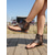 ieftine Femei-Sandale gladiator negre pentru femei, stil boho - sandale plate cu șireturi, pantofi de vară boemi și îndrăzneți pentru festivaluri de muzică, concerte și ținute rave în aer liber