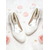 cheap Bride-Women's Ivory Pearl Ankle Strap Flats, Elegant Ballet Bridal Shoes for Outdoor Garden Lawn Wedding
